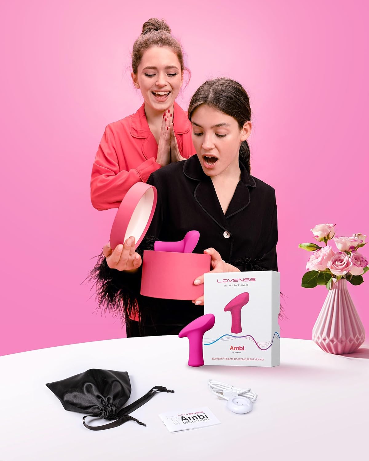 LOVENSE Ambi Mini Bullet Vibrator – Powerful, Discreet App-Controlled Clitoral Stimulator with Precision Tip
