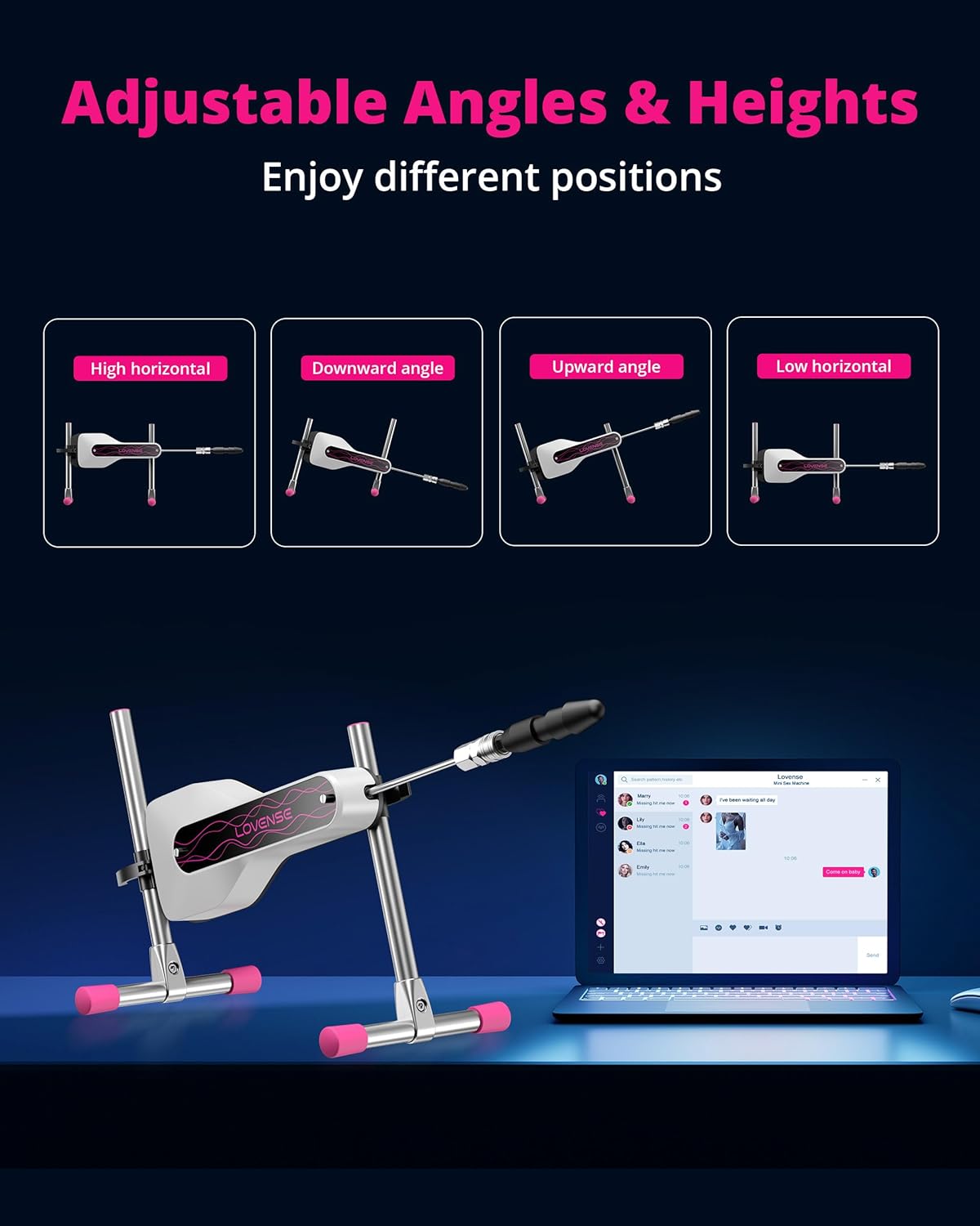 LOVENSE Mini Sex Machine – Thrusting Dildo Machine with Remote Control for G-Spot & Anal Play