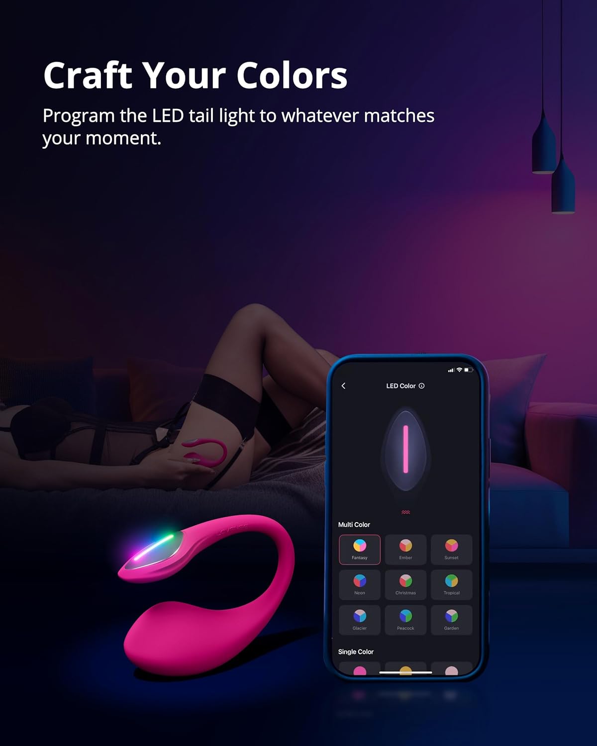 LOVENSE Lush 4 Remote Control G-spot Vibrator, Wearable Long Distance Adult Sex Toys & Games with LED Light, App Controlled Egg Vibrators for Women Couples, Powerful Vibration, Discreet, Waterproof