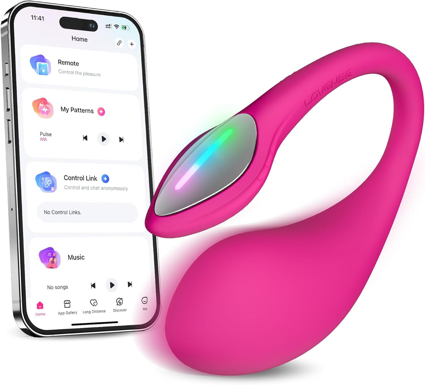 LOVENSE Lush 4 + Gemini Bundle – Remote G-Spot Vibrator & Vibrating Nipple Clamps for Couples