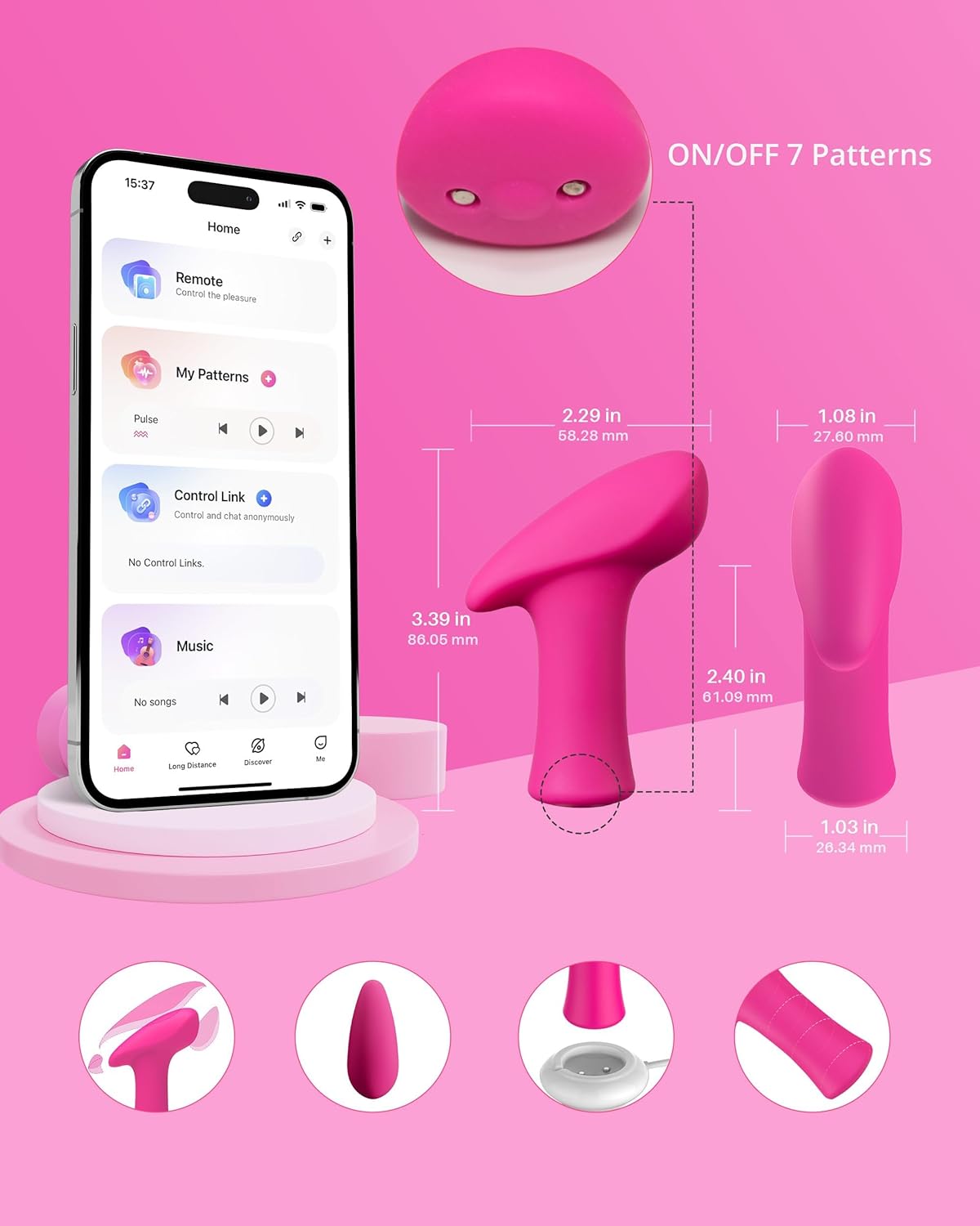 LOVENSE Ambi Mini Bullet Vibrator – Powerful, Discreet App-Controlled Clitoral Stimulator with Precision Tip