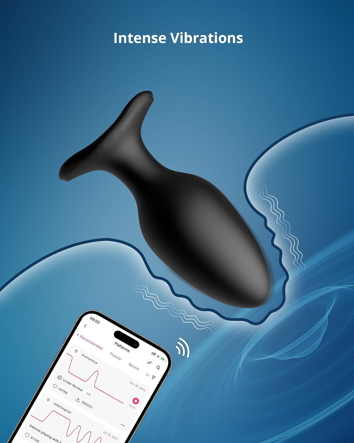 LOVENSE Hush 2 – 2.25" Vibrating Butt Plug for Men & Women with Remote Control & Deep Vibration