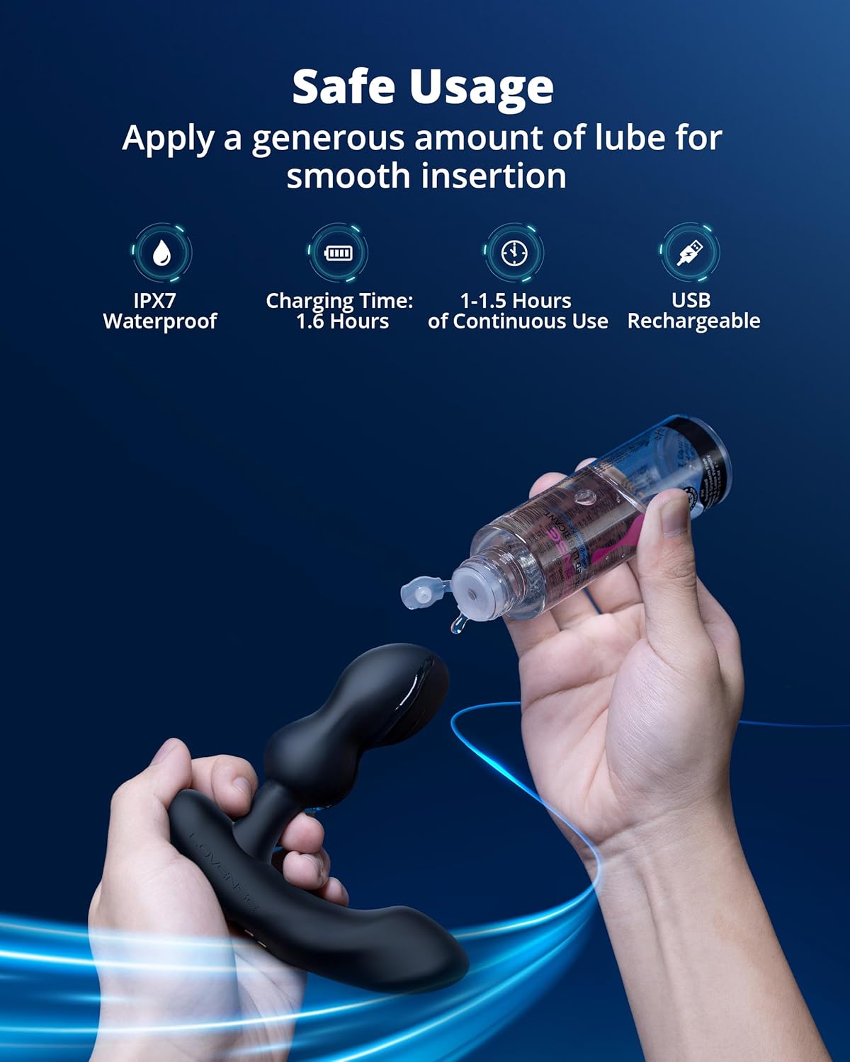 LOVENSE Edge 2 + Gush 2 Bundle – Prostate Massager & Vibrating Male Masturbator for Men
