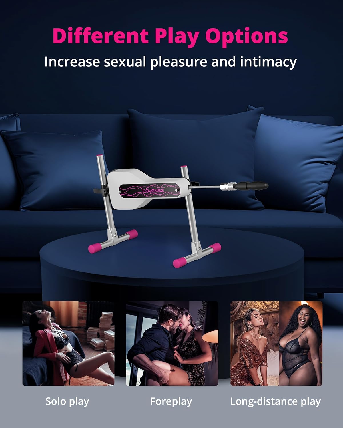 LOVENSE Mini Sex Machine – Thrusting Dildo Machine with Remote Control for G-Spot & Anal Play
