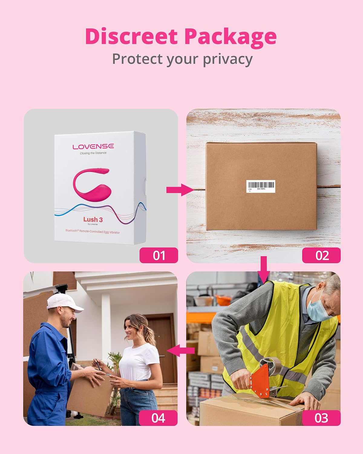 LOVENSE Lush 3 – Remote-Controlled Wearable G-Spot Vibrator for Women | App-Enabled Bullet Vibrator for Couples with Unlimited Vibration Modes
