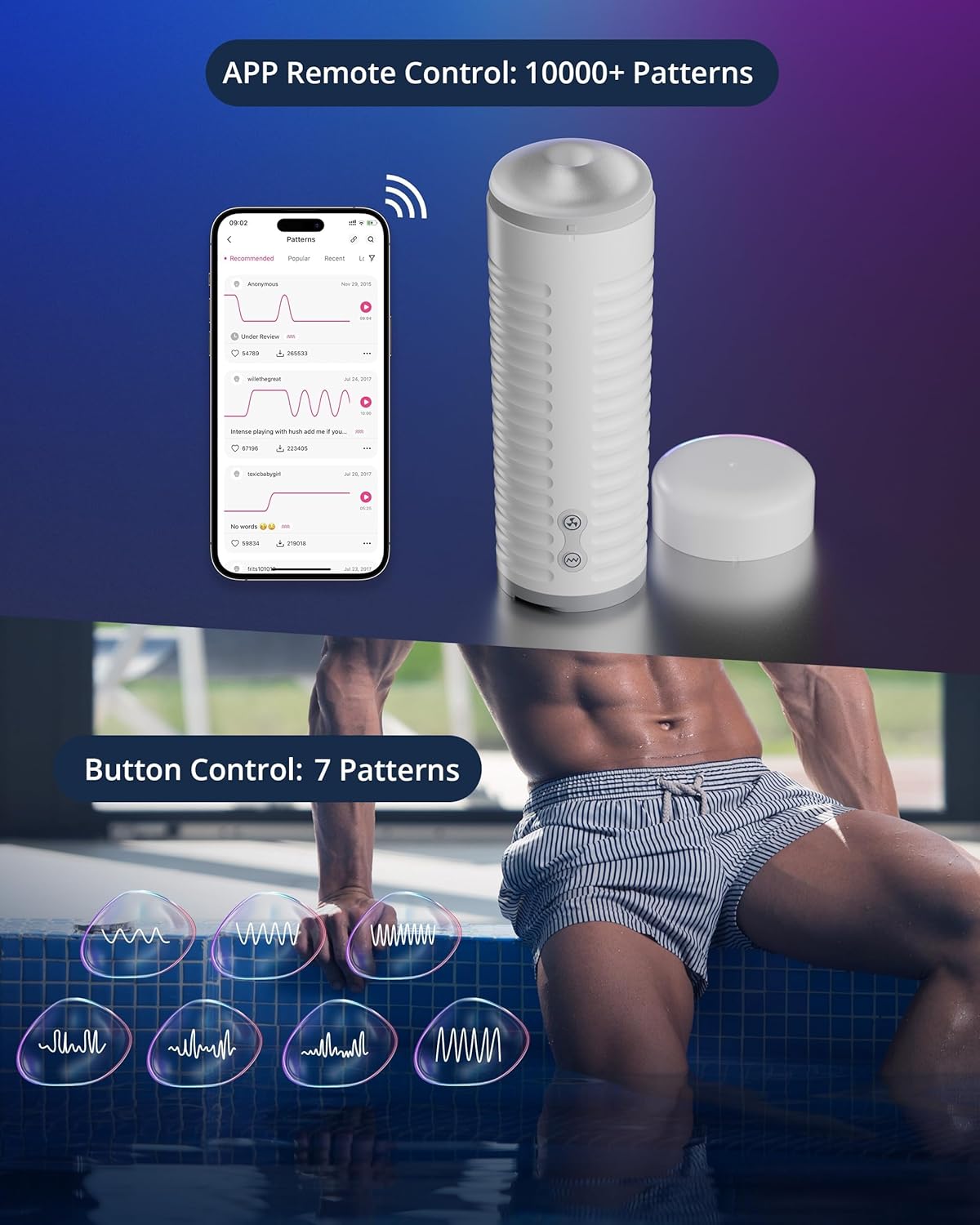 LOVENSE Max 2 + Nora Bundle – Remote Control Male Masturbator & Rabbit Vibrator for Couples