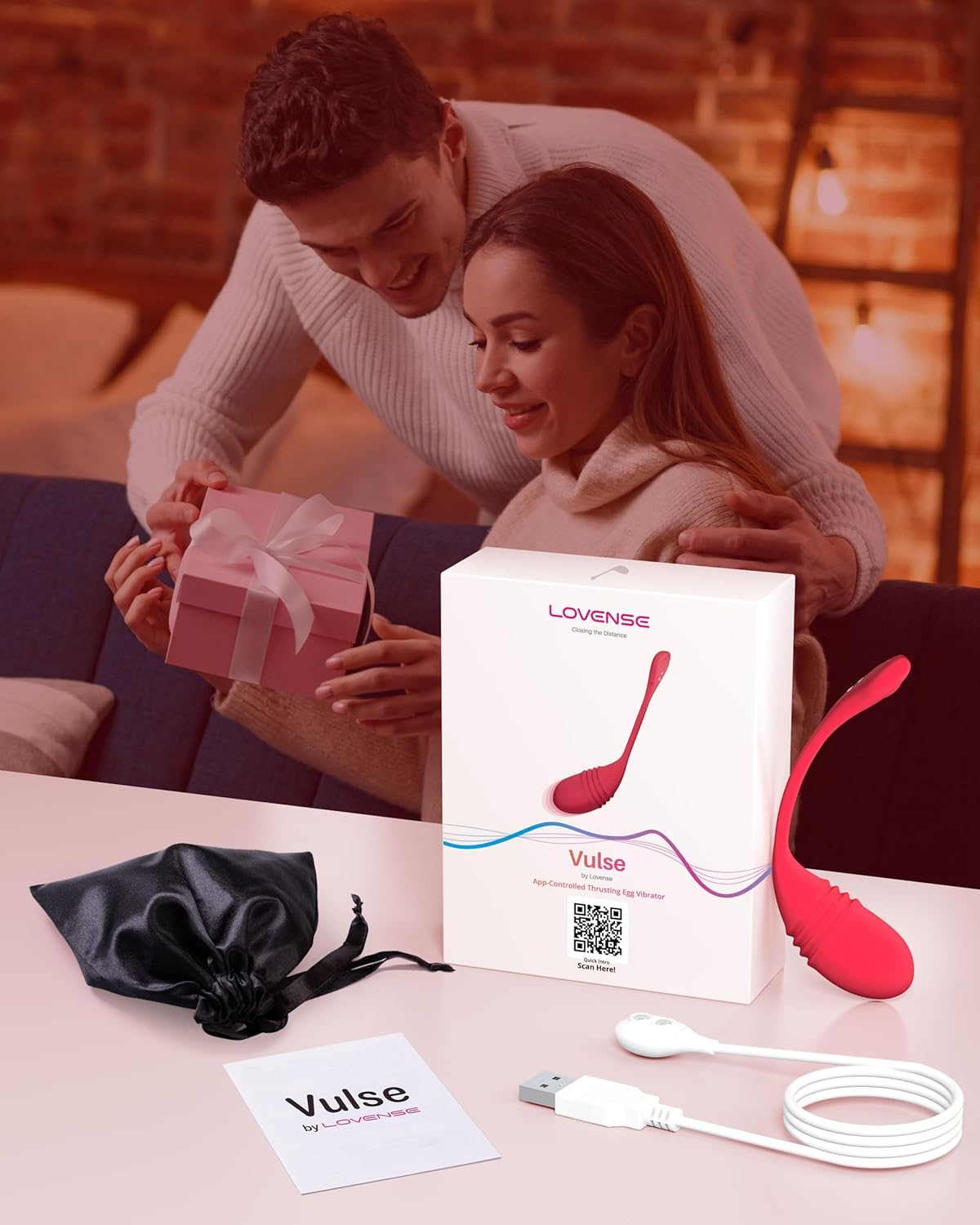 LOVENSE Vulse Vibrator Thrusting & Vibration 2 in 1 Sex Toys, Remote Control G Spot Vibrators Dildo for Long Distance Play, Unlimited Custom Patterns Adult Sex Toys & Games for Women Couples Pleasure
