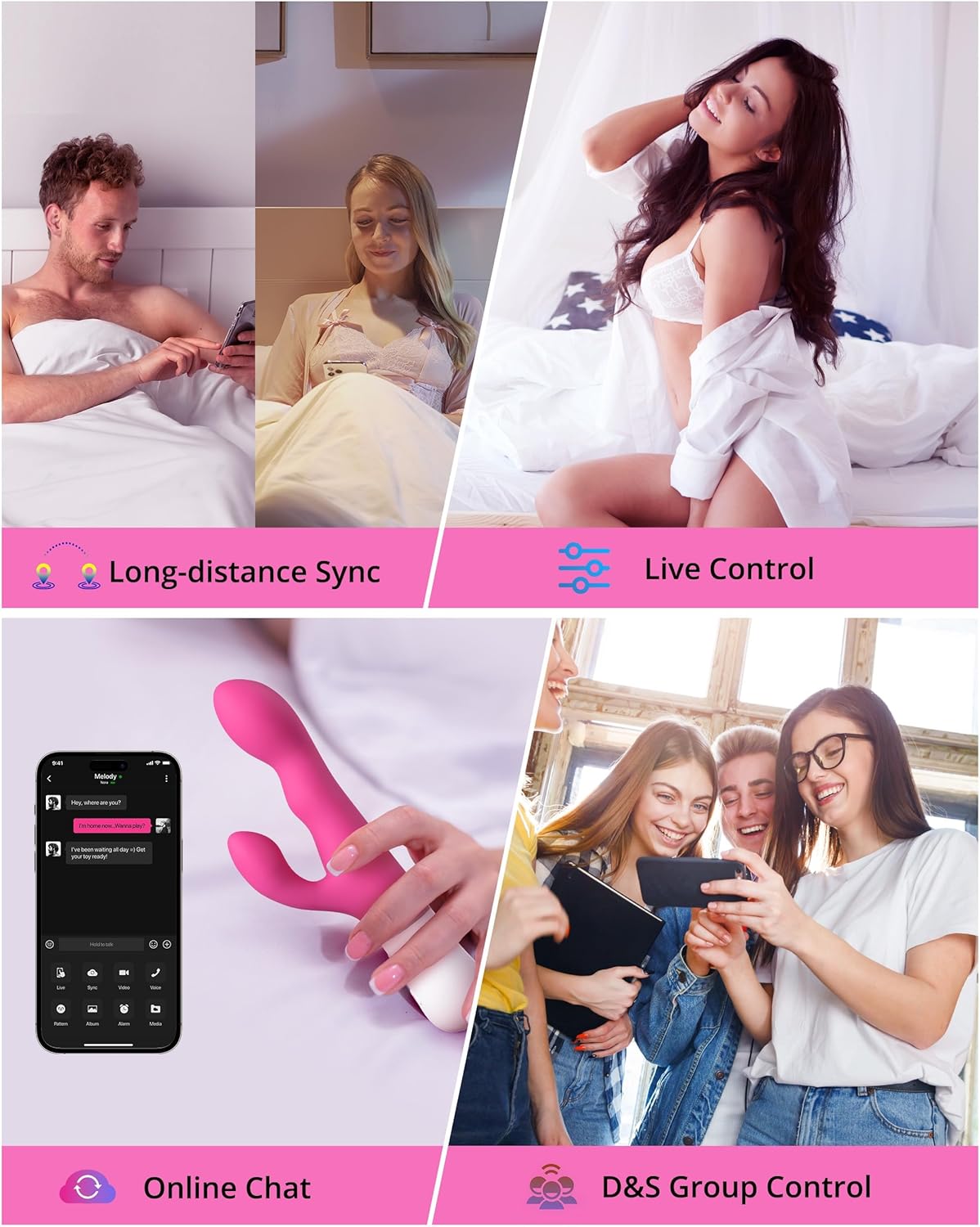 LOVENSE Nora Rabbit Vibrator – App Controlled G-Spot & Clitoral Stimulator, Rotating Head with Powerful Vibrations