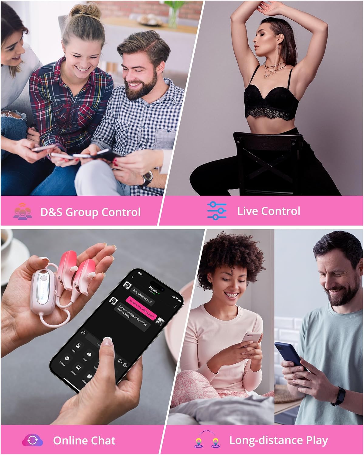 LOVENSE Gemini – Bluetooth Vibrating Nipple Clamps with Remote App Control for Men & Women