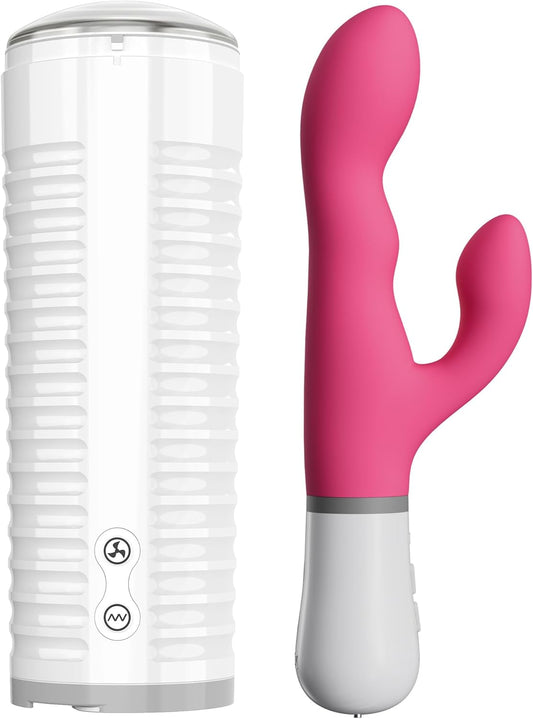 LOVENSE Max 2 + Nora Bundle – Remote Control Male Masturbator & Rabbit Vibrator for Couples