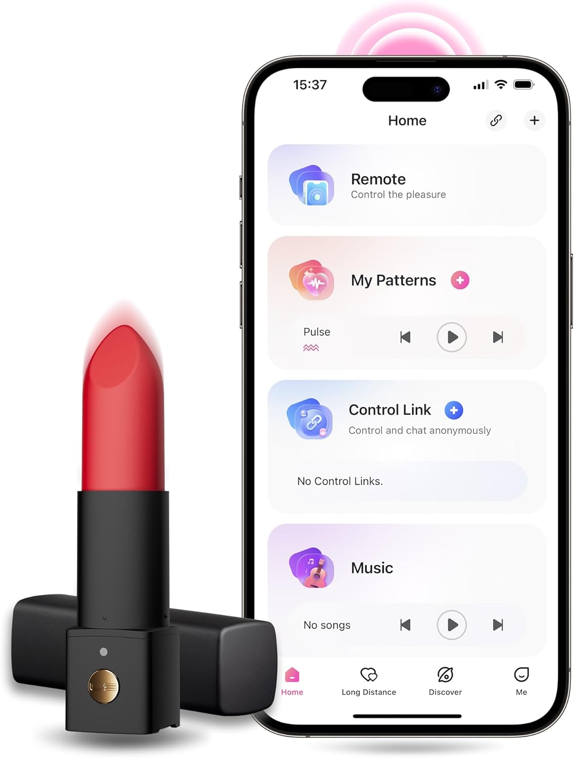 LOVENSE Exomoon Lipstick Bullet Vibrator – App-Controlled Discreet Clitoral Stimulator for Women, Travel-Ready Bluetooth Sex Toy