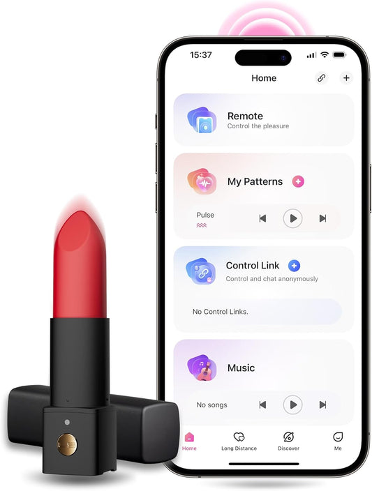 LOVENSE Exomoon Lipstick Bullet Vibrator – App-Controlled Discreet Clitoral Stimulator for Women, Travel-Ready Bluetooth Sex Toy