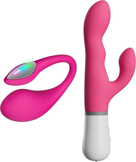 LOVENSE Lush 4 + Nora Bundle – Remote G-Spot Vibrator & Rabbit Clitoral Vibrator for Women