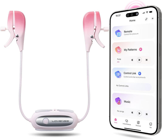 LOVENSE Gemini – Bluetooth Vibrating Nipple Clamps with Remote App Control for Men & Women