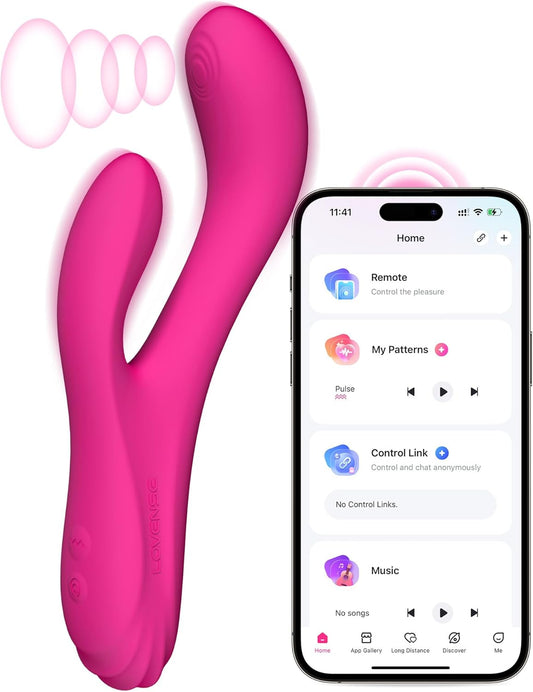 LOVENSE Osci 3 Dual Stimulation Rabbit Vibrator – App Controlled G-Spot & Clitoral Massager for Women and Couples