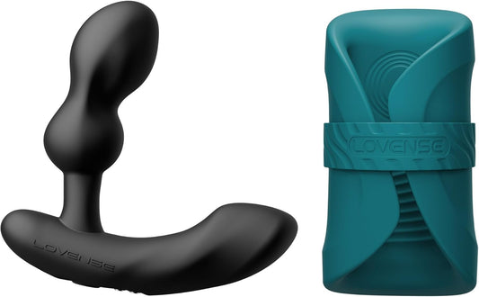 LOVENSE Edge 2 + Gush 2 Bundle – Prostate Massager & Vibrating Male Masturbator for Men