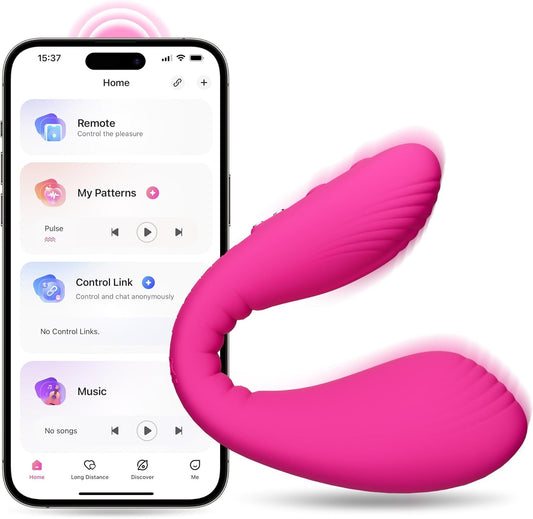 LOVENSE Dolce Dual Vibrator – App Controlled Clitoral & G-Spot Stimulator with 10 Vibration Patterns for Women & Couples