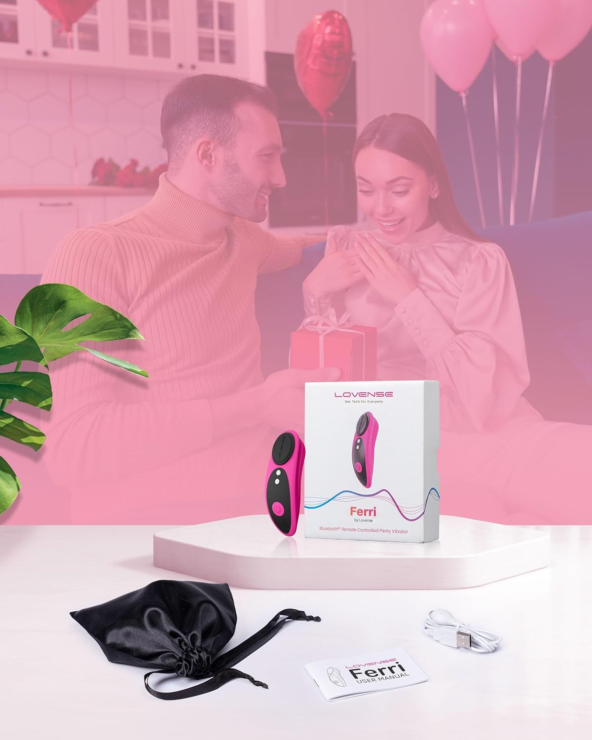 LOVENSE Ferri – Magnetic Wearable Panty Vibrator | Remote-Controlled Clitoral Stimulator for Women & Couples