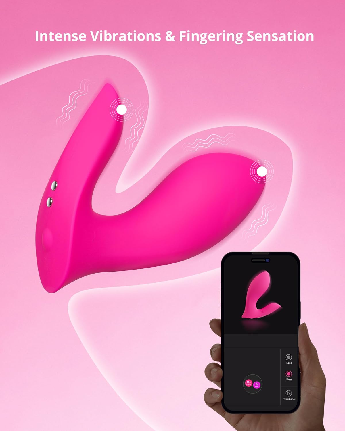 LOVENSE Flexer Wearable Panty Vibrator – App-Controlled Bluetooth Butterfly Vibrator for Women, Clitoral & G-Spot Stimulator, Rechargeable Sex Toy for Couples