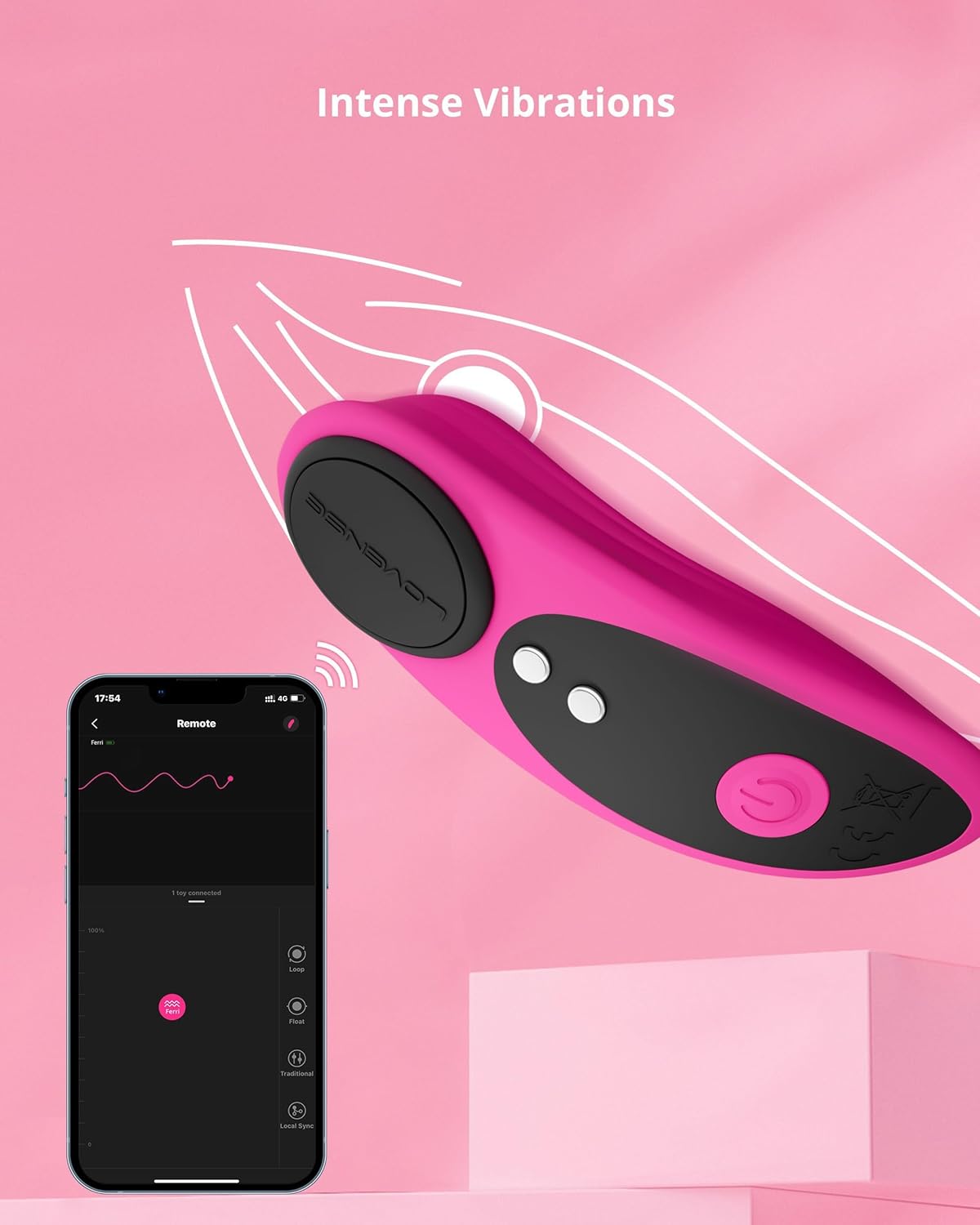 LOVENSE Ferri – Magnetic Wearable Panty Vibrator | Remote-Controlled Clitoral Stimulator for Women & Couples