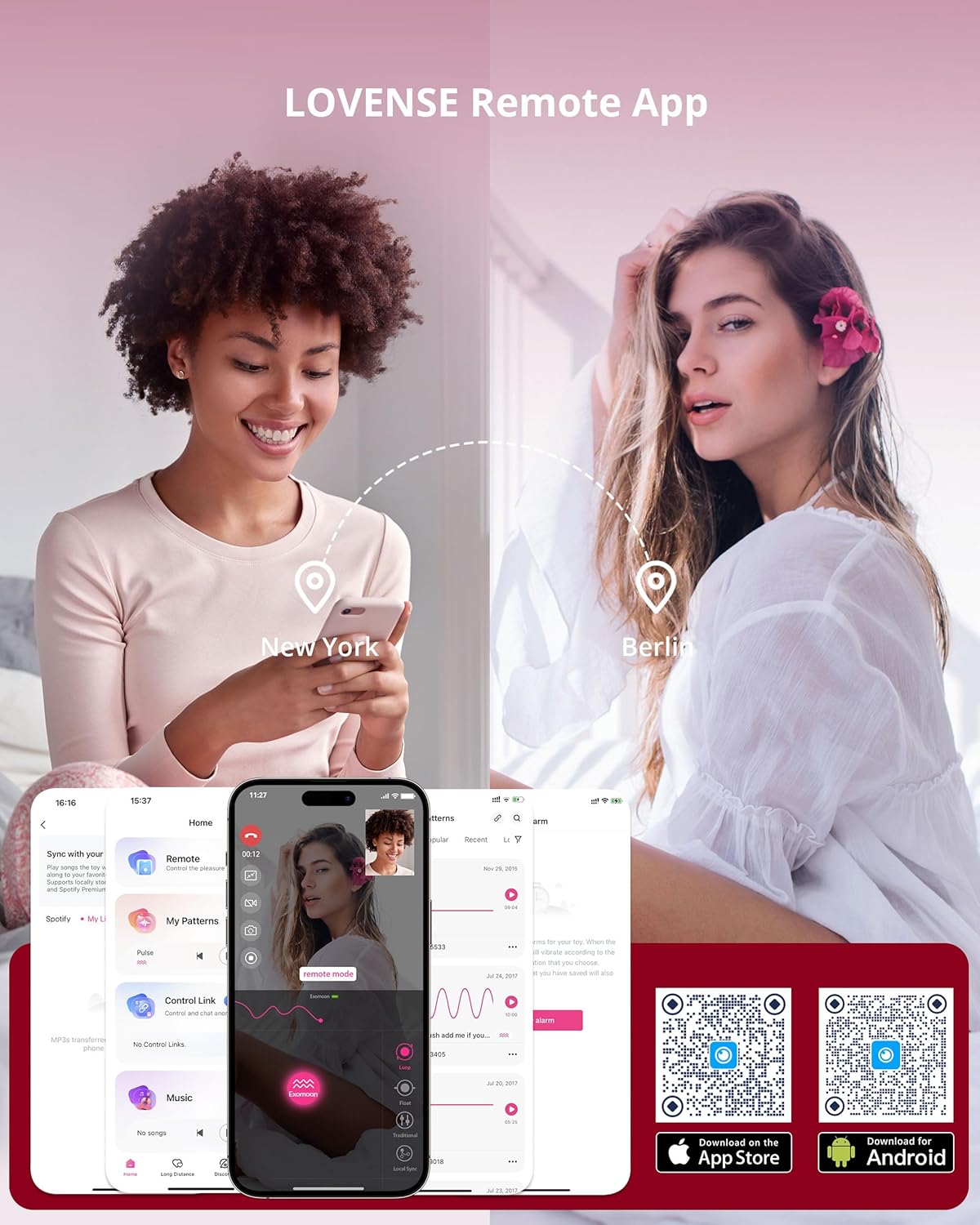 LOVENSE Exomoon Lipstick Bullet Vibrator – App-Controlled Discreet Clitoral Stimulator for Women, Travel-Ready Bluetooth Sex Toy