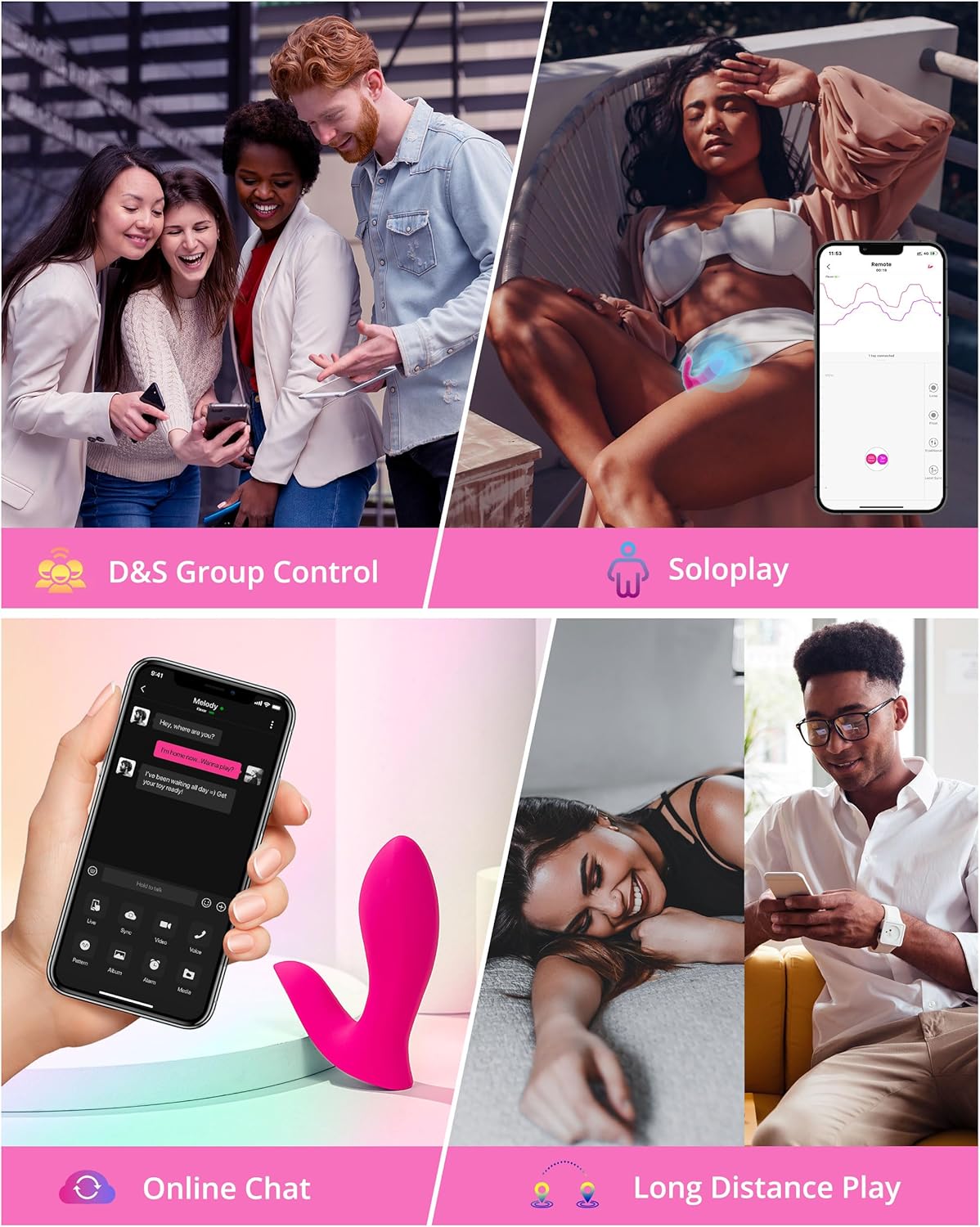 LOVENSE Flexer Wearable Panty Vibrator – App-Controlled Bluetooth Butterfly Vibrator for Women, Clitoral & G-Spot Stimulator, Rechargeable Sex Toy for Couples