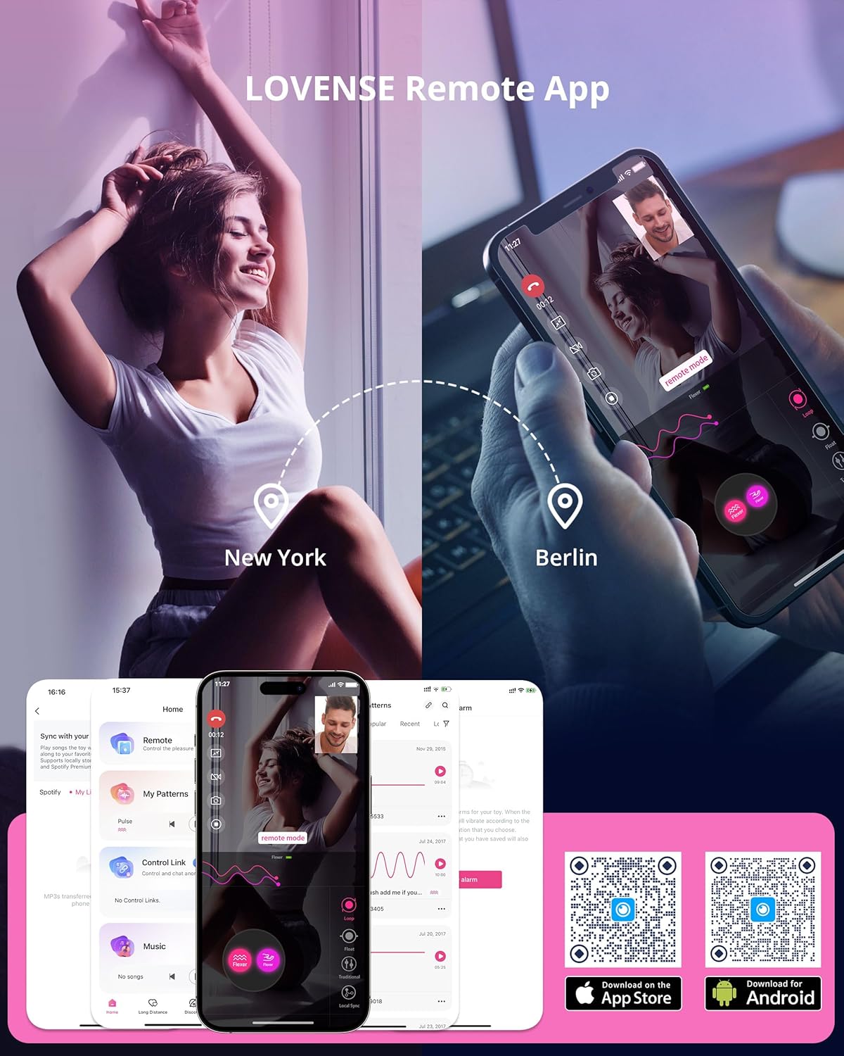 LOVENSE Flexer Wearable Panty Vibrator – App-Controlled Bluetooth Butterfly Vibrator for Women, Clitoral & G-Spot Stimulator, Rechargeable Sex Toy for Couples