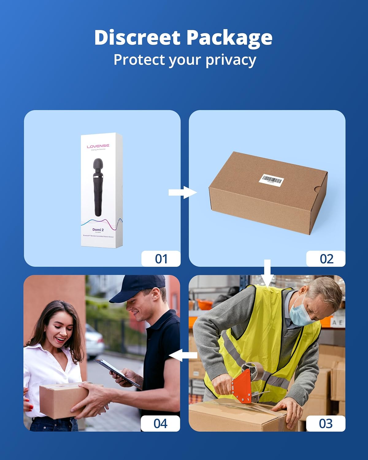 LOVENSE Domi 2 Wand Vibrator – Compact Clitoral Massager with Remote App Control for Men & Women